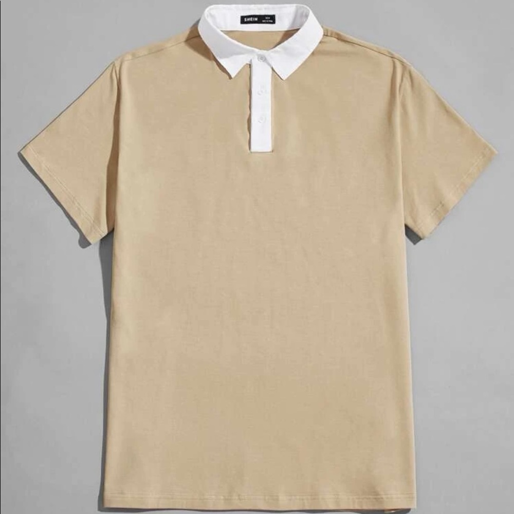Contrast Collar Polo Shirt